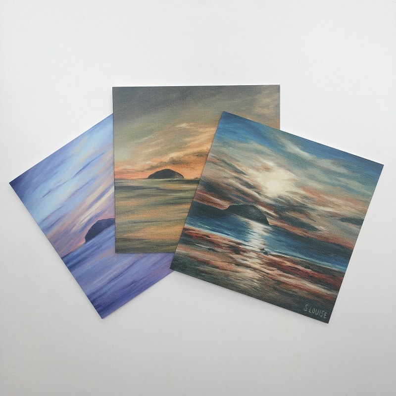 Trio of Simply Ailsa Greetings Cards (150mm Square)