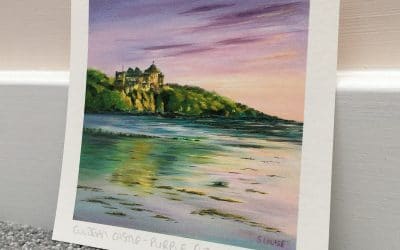 Mini Print Ayrshire Castles Culzean & Purple Clouds