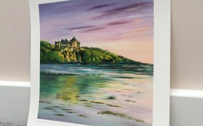 Midi Print Ayrshire Castles Culzean & Purple Clouds