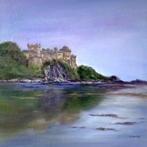 Original Unframed Culzean Castle Cliffside