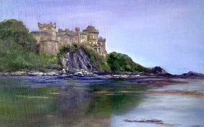 Original Unframed Culzean Castle Cliffside