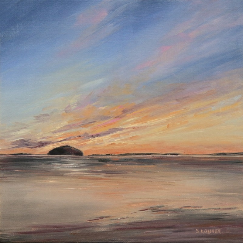 Original Framed Colourful Ailsa Craig